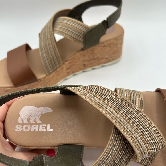 Sorel Cameron Platform Slingback Wedge Flatform Strappy Sandals Womens SIZE 10 - Picture 10 of 13
